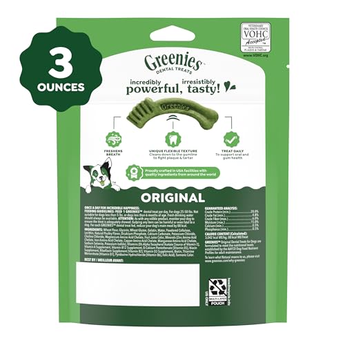 Greenies Regular Dental Dog Treats, Original Chicken Flavor, 3 Count - size: 3 Count (Pack of 1)