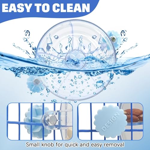 BNOSDM Bird Foraging Toy, Enrichment Parrot Puzzle Toys Transparent - color: Blue