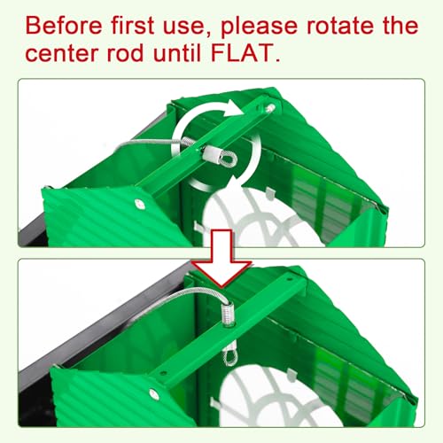 Gbekery Squirrel Proof Bird Feeders, 5LB Capacity, Weight-Activated, Green - color: Green
