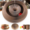 Interactive Cat Toy & Cardboard Cat Scratcher, Round Single-Layer Track
