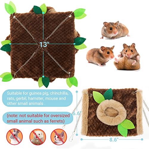 Guinea Pig Hideout, Hammock & Tunnel, Washable Cage Accessories - size: One Size with Chain