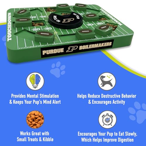 Pets First NCAA Purdue Large Puzzle Toy - Interactive Dog Treat Toy, New Size, Slow Feeding - color: Purdue Boilermakers, size: Large