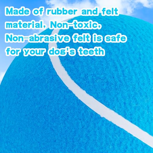 Banfeng Giant Tennis Ball for Dogs, 9.5" Large Outdoor Doy Sport Ball Gift - color: Sky Blue