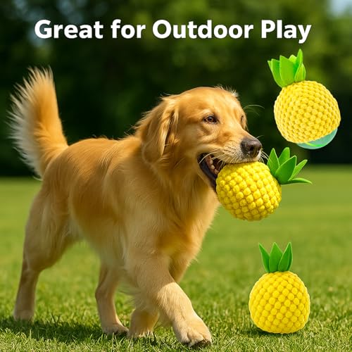 2 Pack Dog Ball Covers, Plush Tomato and Pineapple Sleeves for Moving Balls - color: 2pcs Dog Ball Covers
