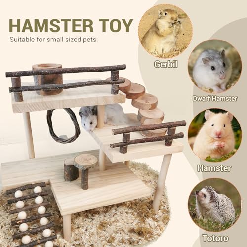 Wooden Hamster Playground, Hamster Platform, Hamster Climbing Hide Frame - color: 11