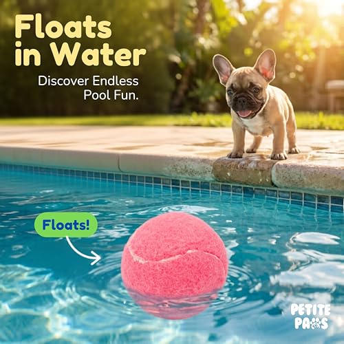 Squeaky Mini Tennis Balls for Small Dogs Puppy - 1.5 Inch - 6 Pack - Dog Toys for Small Dogs, Training Positive Reinforcement, Interactive Fetch Tiny Squeaker Balls for Ball Launcher - size: 1.5", style: 6 Pack