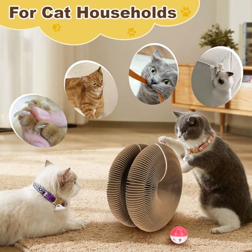 Kitty Curls Cat Toy, Magic Organ Cat Scratching Board with Bell-Ball - color: Magic Organ Design