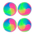 4 pcs Light Up Dog Balls Flashing Elastic Ball Glow in The Dark Interactive Pet Toys for Puppy, Cats, Dogs - color: 4 pcs smooth balls