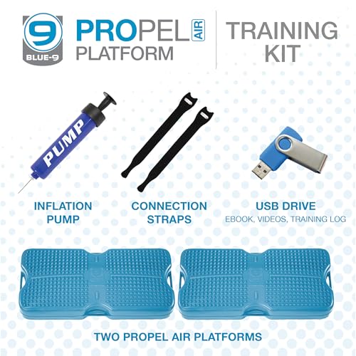 Blue-9 Propel Dog Training Platform, Balance, Stability, Turquoise, 2-Pack - color: Turquoise