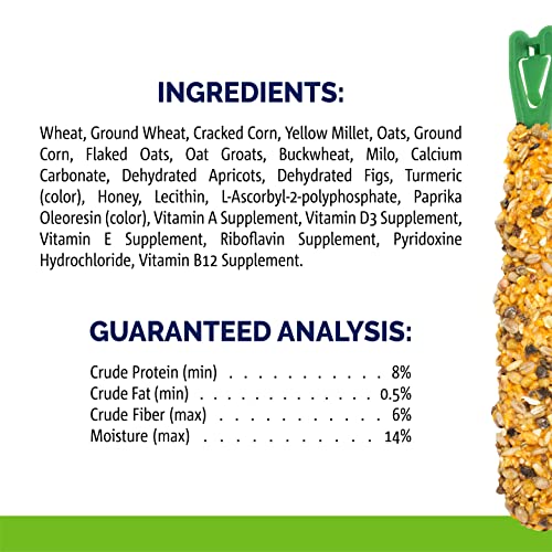 Vitakraft Guinea Pig Fruit & Honey Treat Sticks, 3.5 Ounce, Enriched Snack with Wooden Chew Core for Dental Health, 2 Count (Pack of 2) - size: 3.5 Ounce (Pack of 2)