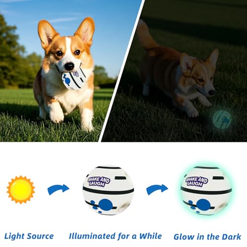 Glow in The Dark Dog Toys Ball, XL, 5.51 in (14 cm) - color: Luminous, size: XL 5.51 in (14 cm)