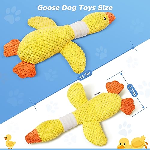Vitscan Durable Dog Toys for Small Medium Large Dogs Aggressive Chewers - color: Yellow goose 1 pack - pineapple plush