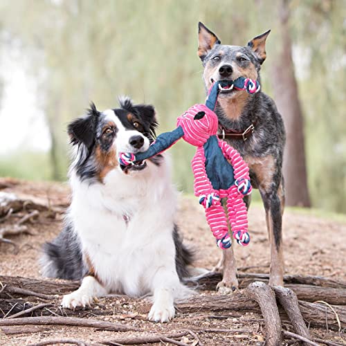 KONG Floppy Knots Rope and Plush Dog Toy, Bunny, Medium/Large - color: Bunny, size: Medium/Large