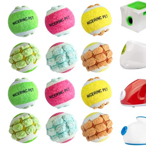 X-Small Dog Tennis Balls Dog Toys Ball 1.72" Pack of 12, Fit Ball Launchers - color: Plush style