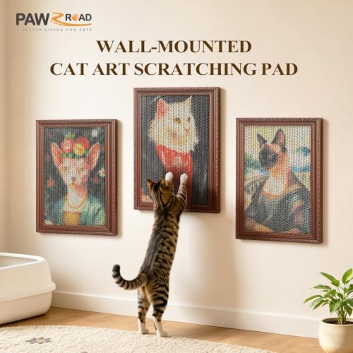 PAWZ Road Art Cat Scratcher,3 Packs Large Cat Scratching Board 17x12.4