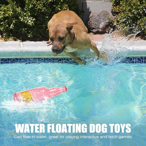 Dog Toy - Floating Fetch Toy with Squeak, Tennis Ball Inside (Single Large) - color: large