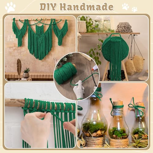 Natural Sisal Cat Rope for Posts, 1/4in ×164ft, Green - color: Green, size: 1/4in ×164ft