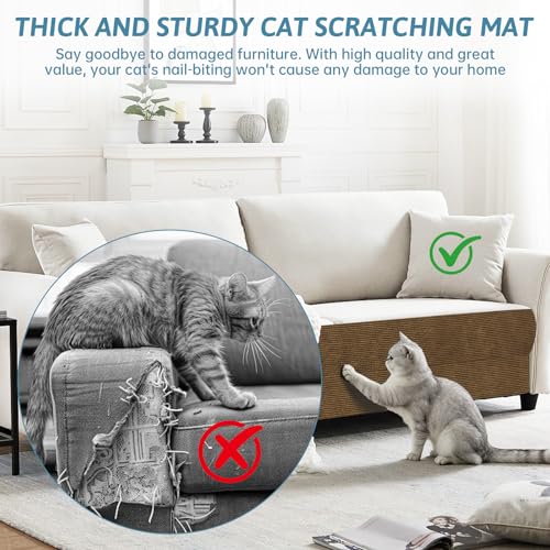 Cat Scratch Furniture Protector (Brown, 78.7" x 15.8") - color: Brown, size: 78.7" x 15.8"