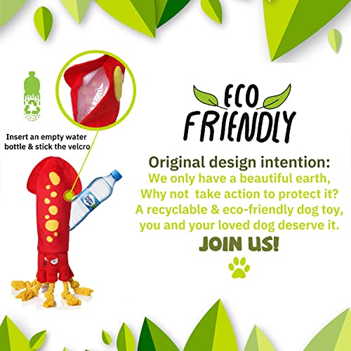 lilfrd Water Bottle Octopus Dog Toy, Squeaky Rope Stuffless Toys for Dogs - style: Octopus