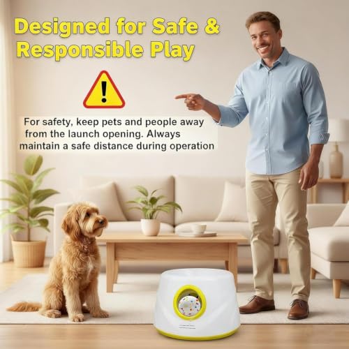Automatic Dog Ball Launcher, Interactive Fetch Machine for Small Medium Dog