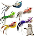 Cat Feather Toys Refill, 5 Pieces Attachments Feathers Bird for Cat Wand - color: 5PCS Cat Feather Bird Refills