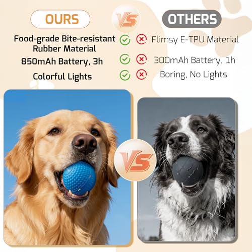 SNOYWEN Interactive Dog Toys, Automatic Moving Bouncing Pet Ball