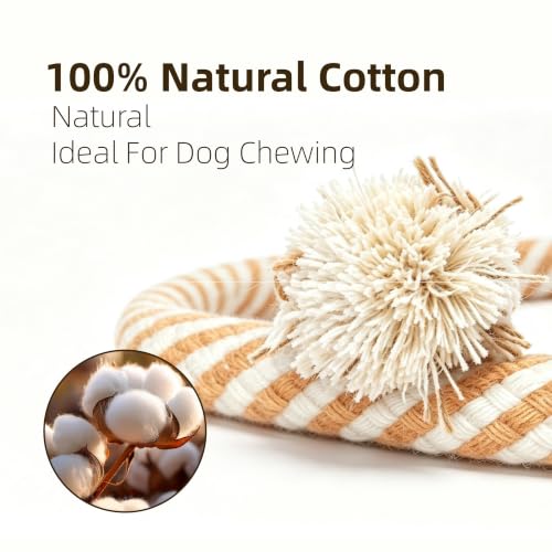 Interactive Tug Cotton Toys with Resin Suction Cup for Puppy Dogs, 2PCS