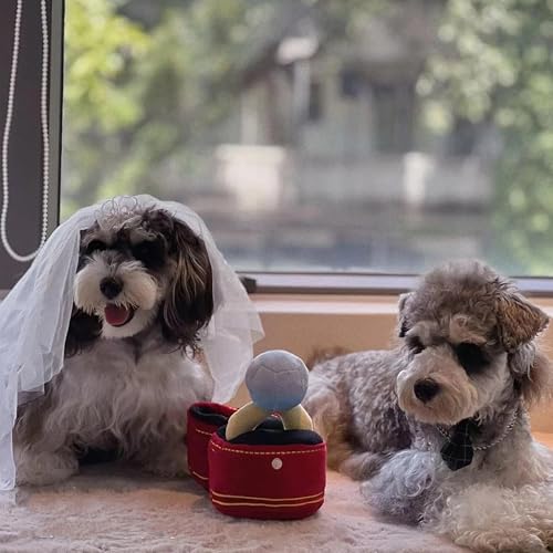 Dog Wedding Toy Engagement Plush Ring Box for Dog Birthday Funny Gifts