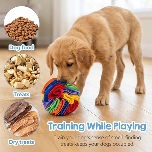 2 Pcs Interactive Dog Toys to Keep Them Busy Snuffle Ball for Dogs Stress Relief Dog Puzzle Toy DogEnrichment Toys Pet Snuffle Ball for Pet Foraging Game Anxiety Relief Enhance Sniffing