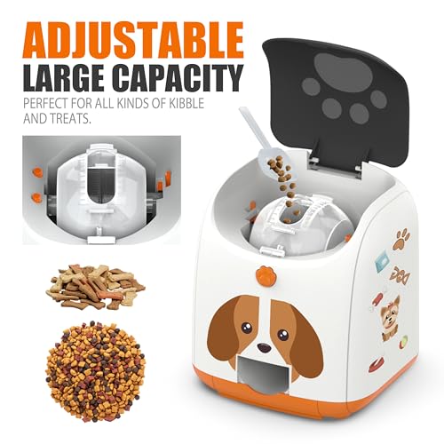 Dog Puzzle Feeder Toy – Remote Control Automatic Treat Dispenser with Light, Interactive IQ Training Slow Feeder, Large Capacity for All Dog Breeds