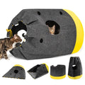 Cat Play Bag Collapsible Cat Activity Center Mat Play Rug - color: Dark Gray