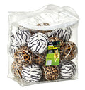 TOURNA 5-Inch Large Tennis Squeaker Ball Fun Animal Print Dog Toy for Large Dogs - style: 18 Pack