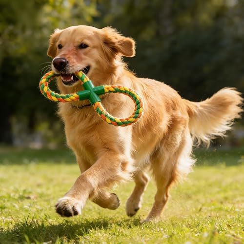 Figure-8 Rope Dog Toy for Large Dogs, Heavy-Duty Tug Toy - 2 Count - size: 2-Pack Set