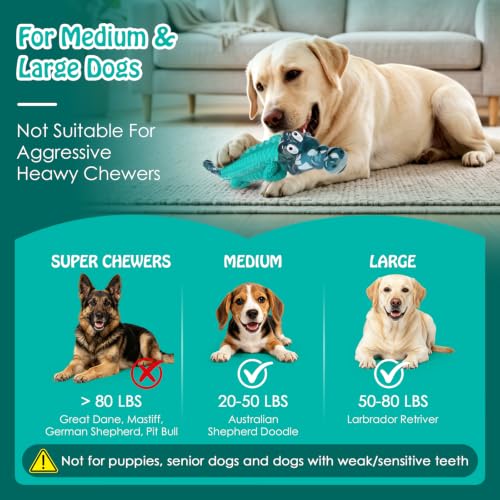Jeefome Dog Toys for Aggressive Chewers - color: Blue