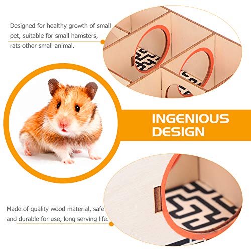 Hemobllo Hamster Maze Toy Tunnel for Small Pets - Interactive Activity Tube for Mice and Dwarf Hamsters 8.18X7.79X2.36 Inches Exercise and Exploration Maze Toy - size: 20.8X19.8X6CM