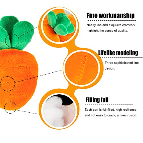 JOYELF Hide and Seek Plush Dog Toys, Interactive Squeak Dog Toys Teething Chew Toys Plush Carrot Field Educational Toys for Small Medium Large Dogs and Cats with 8 Carrots - color: Carrot field