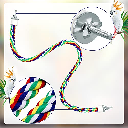 2 Pcs Bird Rope Perches Climbing Rope Bird Cage Accessories, - size: 21.6 Inch, 31.5 Inch