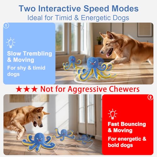 Interactive Dog Toys Octopus to Keep Them Busy(Blue) - color: Blue