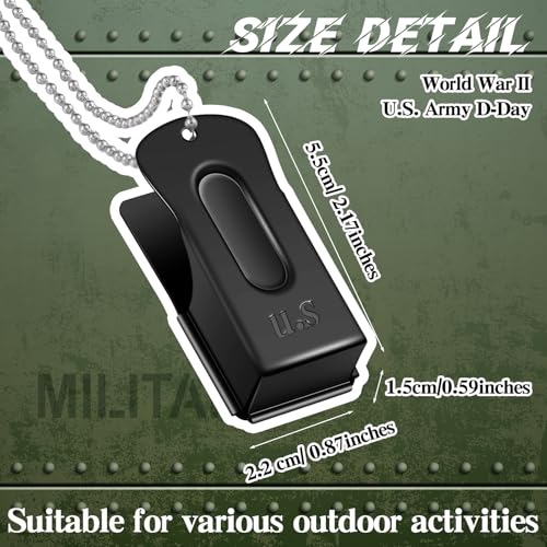 Jenaai 3 Pieces Brass Dog Training Clicker with Chain for Dogs Cats, Black - color: Black