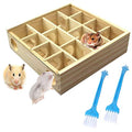 Wooden Maze Tunnel Toy with Cover, Small Pet Animals Sport Toy Funny Toy for Mice Dwarf Hamster Small Gerbil - color: 12