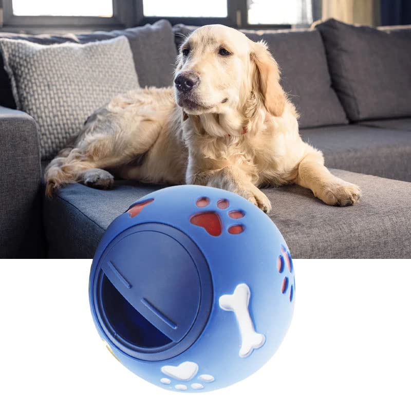 Dog Treat Dispenser Ball, Adjustable Opening Slow Feeder Puzzle Toy - color: Blue, size: S 7.5cm/3.0in Diameter