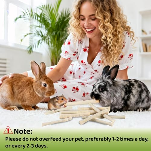 Sukh 240g Rabbit Chew Sticks - Natural Sweet Bamboo Chew for Small Animals - size: 8.47 OZ