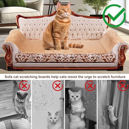 COOZMENT Scratching Sofa, Couch Shaped Thick Scratching Cardboard, Lounge Bed for Indoor Rest&Play, Sofa Scratcher Pad (Silver, 27.6" L X 12.4" W X 11.8" H) - color: Silver-Medium