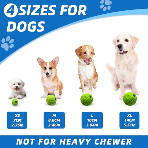 Dog Toys Ball, Interactive, XL, 5.51 in (14 cm) - color: No Paint, size: XL 5.51 in (14 cm)