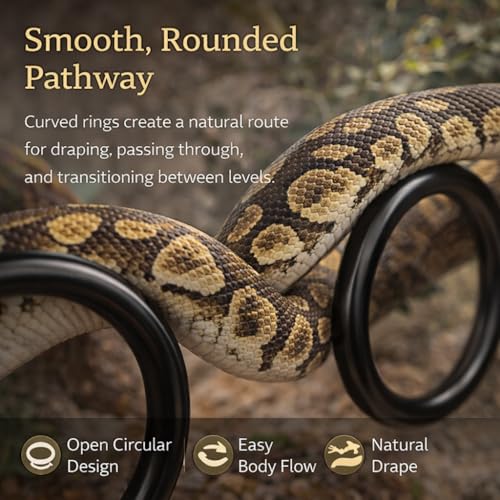 2PCS Snake Climbing Rings for Ball Python - Enrichment Toys for Corn Snake