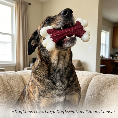 Kseroo Tough Dog Chew Toys for Aggressive Chewers 20-90lbs, Red - color: 1PC-Beef-Red