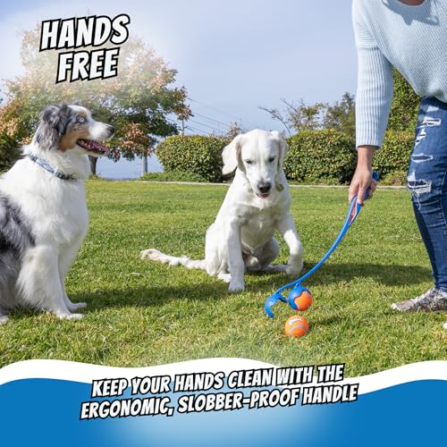 Chuckit! The Duo 22M Double Launcher Dog Toy 22", Two Medium Tennis Balls - style: The Duo