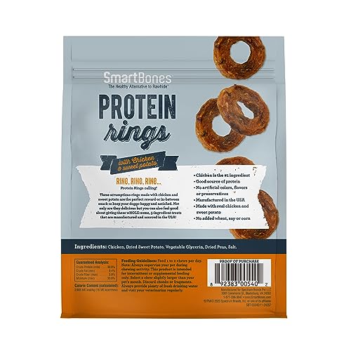 SmartBones Protein Rings Rawhide-Free Dog Treats, Real Chicken, 5 oz - size: 5 Ounce (Pack of 1)