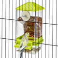 Rypet No-Mess Automatic Bird Feeder for Cage, Parrot Cage Accessories - color: Transparent A80 Green