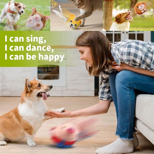 Dog Toys for Small Large Dogs,Puppy Toys to Keep Them Busy,Moving Interactive Squeaky Dog Toy,Active Moving Pet Plush Toy,Small Dog Toys (Blue Pig) - color: Blue Pig